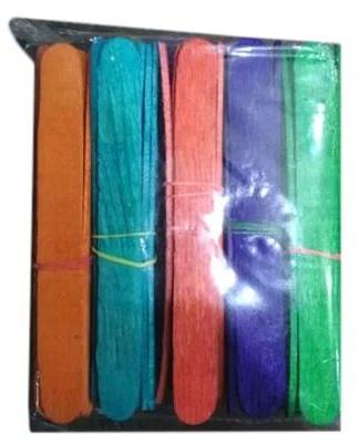 Wooden Craft Ice Cream Stick, Color : Blue, Green, Purple, Pink, Orange