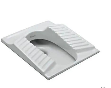 Square Ceramic Indian Toilet Seat, Color : White