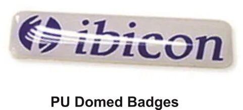 Polyurethane PU Domed Badge, Color : White