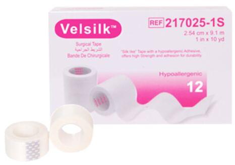 Velsilk Acrylic adhesive Latex Free Silk-Like Tape, Color : White
