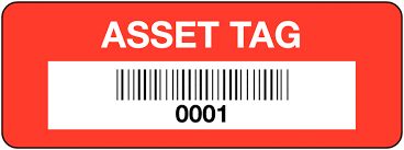 Printed Asset Tags, Size : 50x25mm