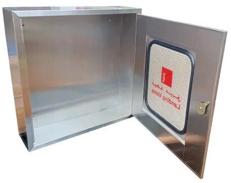Stainless Steel Landing Valve Cabinet, For Fire Safety, Size : 800x800x230mm