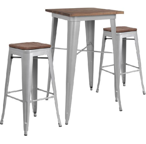 Rajtai Set of 2 Stool and 1 Table for Caf /Restaurant