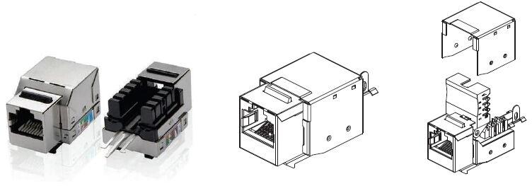 CATEGORY 5E STP RJ 45 KEY STONE JACK