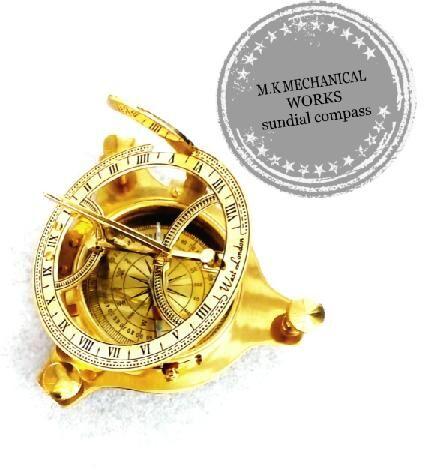 M.K Brass Sundial Compass, Color : glosy