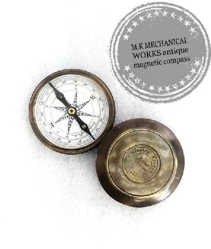 M.K brass Nautical Compass, Size : 3inch