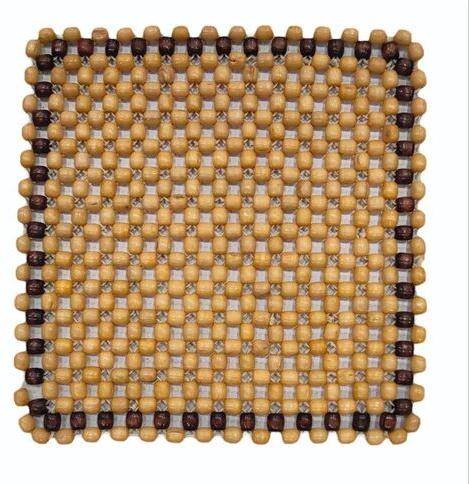 Wooden Bead Seat Cushion, Color : Brown Black
