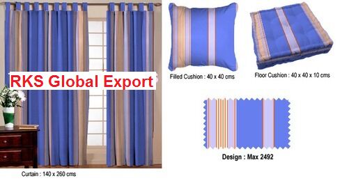 Stripe Curtains, Color : Blue