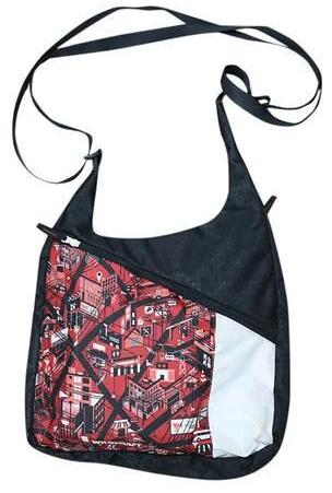 Polyester Printed Casual Side Bag, Size : 31x31x7 (in cm)