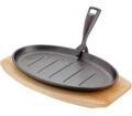 Oval cast iron sizzler plate