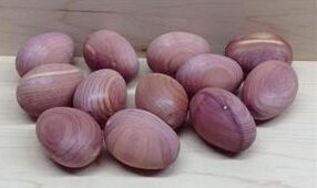 1 dozen Aromatic Cedar Hen Eggs