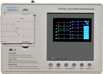 CARDITECH THREE CHANNEL ECG MACHINE