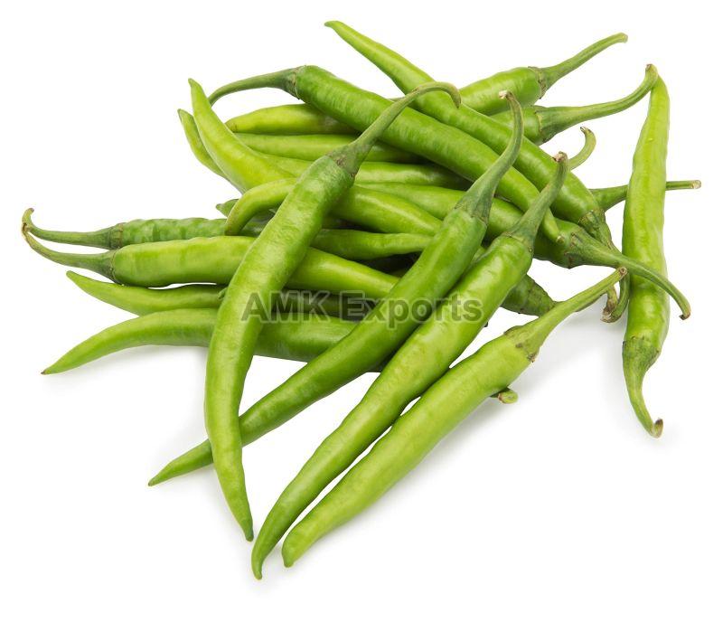 Fresh Green Chilli, for Human Consumption, Packaging Size : 25kg 50kg