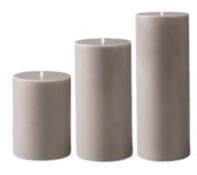 Paraffin Wax Candle Pillars, for Wedding Parties Birthday, Color : White