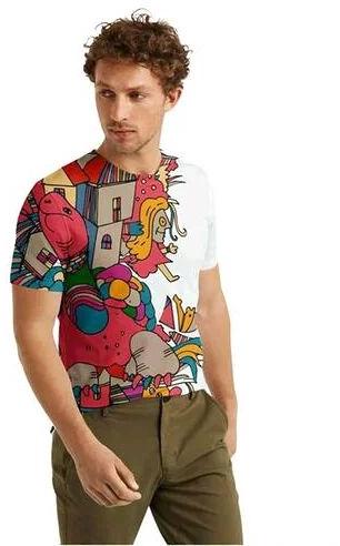 Mens Sublimation Designer T-Shirt, Size : XL, XXL