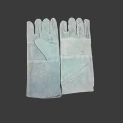 Plain leather gloves, Size : Free Size