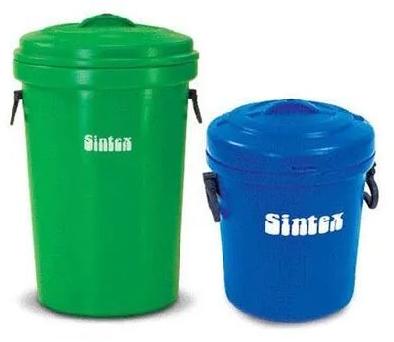 Round Plastic Dustbin, for Outdoor, Color : Blue, Green, Red etc