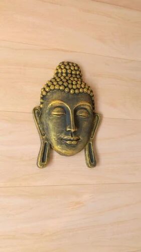 FRP Gautam Buddha Head Statue, Color : Golden