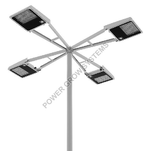 Metal Four Arm Light Poles, Color : Grey