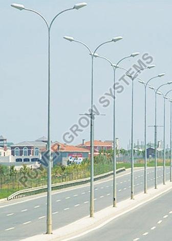 Metal street light poles, Color : Grey