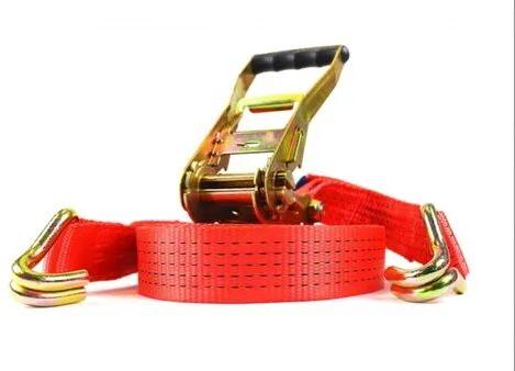 Red Polyester  Cargo Lashing Belt, for Construction, Ratchet Strap, Ratchet Tie Down, Size : 2x10m