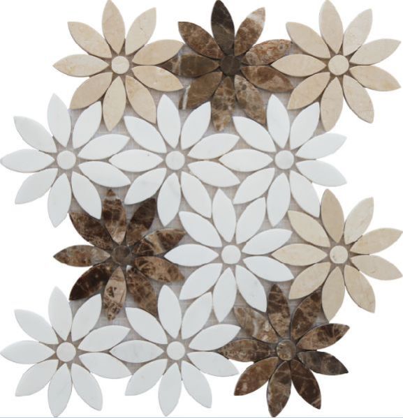 Fantastic Flower Marble Mosaic Tiles