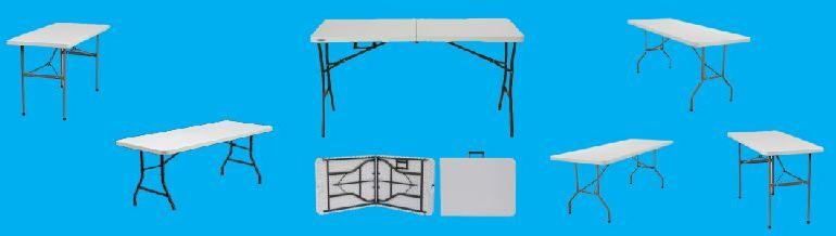 Plastic folding tables