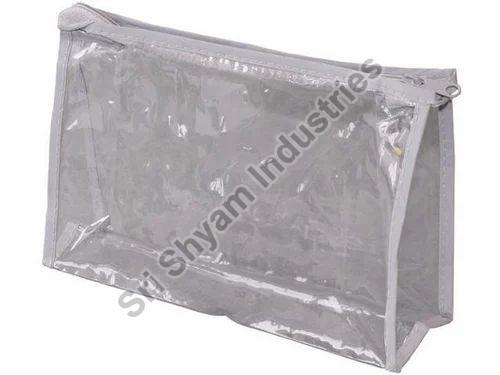 Transparent 5mm Vinyl Zipper Bag, for Packaging, Size : 8x12x4 inch