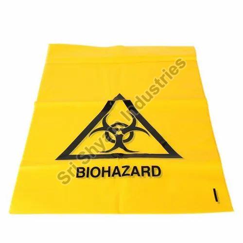 LDPE Biohazard Printed Bags, for Commercial, Feature : Durable, Easy Folding, Easy To Carry, Eco-Friendly