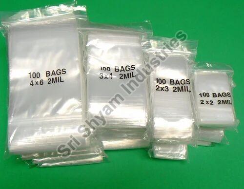 Plain LDPE Zipper Packaging Bag, for Shopping, Size : 2x3 Inch