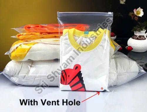 Plain PVC Zipper Packaging Bag, Size : 36x22 cm