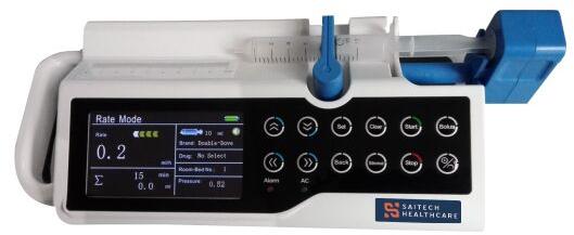 Syringe infusion pump SmartFuzor STI-2S, for Critical Care, ICU, Emergency Ambulatory Purpose, Certificate : European CE