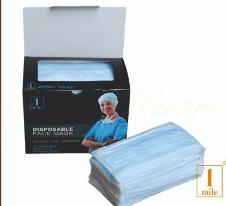 Disposable Face Mask, for Isolation, Surgical, Laboratory Use, Dental, Medical Procedure, Color : Blue