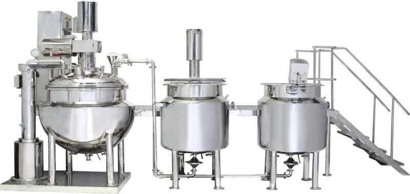 Silver Automatic Stainless Steel Ointment Manufacturing Plant