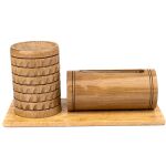 Bamboo Pen Stand and Card Holder