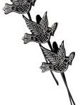 black book mark sparrow sculpture