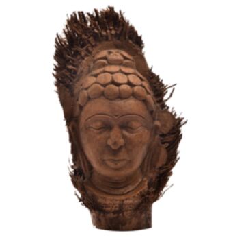 800-1600 Gm Buddha Bamboo Root Face, Dimension : 12.7 × 15.24 × 30.48 cm
