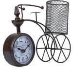 Clock and Flower Pot Cycle, Color : Dark Brown