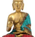 Resin Lord Buddha Showpiece, for Worship, Temple, Interior Decor, Office, Home, Gifting, Pattern : Carved