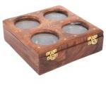 Wooden Dry Fruits Serving Box, Color : Brown