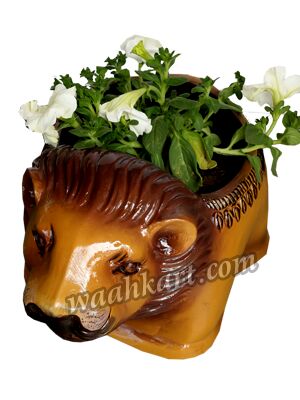 lion shaped plant pot