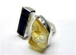 KYANITE AND CITRINE ROUGH RING