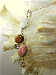 RED MOHAVE PEARL AMETHYST AND OTHER PENDANT