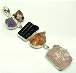 SUNSTONE GARNET AMETHYST AND OTHER PENDANT