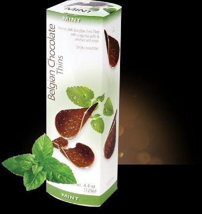 Belgian Milk Chocolate Thins - Mint 80g