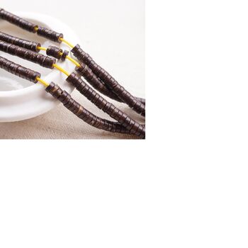 Coconut beads made from coconut shell, Color : natural