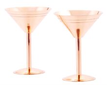 Copper Martini Glasses Set of 2