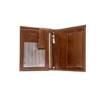 Brown Leather Stylish Card Holder Money Clip Smart Wallet