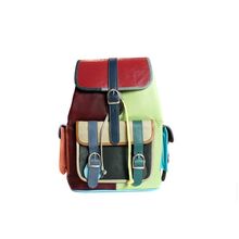 colorful pure leather back back bags