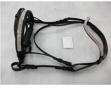 Bridle with crystal brow band for horses